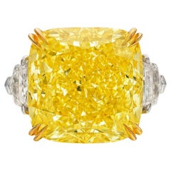 GIA Certified 8.10 Carat Fancy Yellow VVS2 Diamond Ring with Cadillac