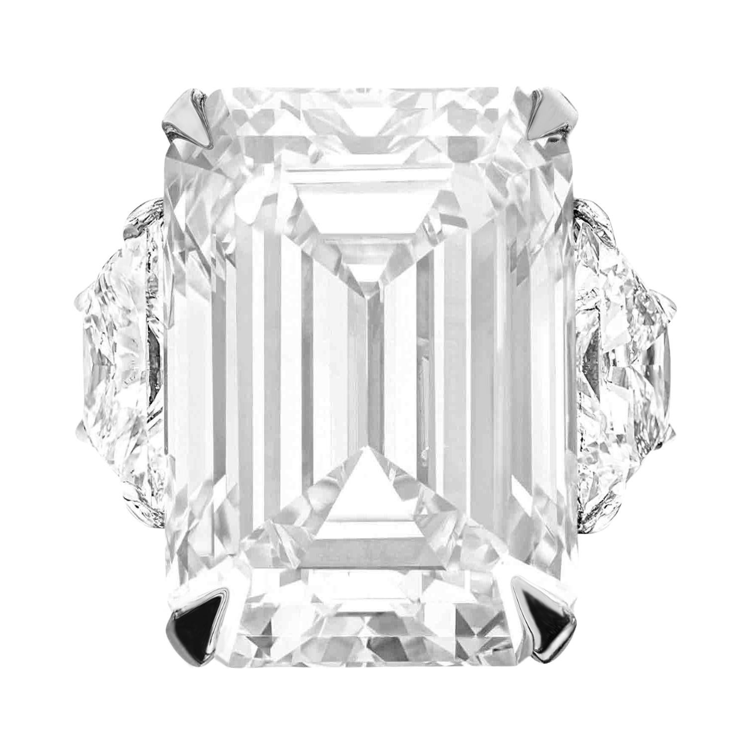 Contemporary GIA Certified 8 Carat Emerald Diamond Engagement Ring For Sale