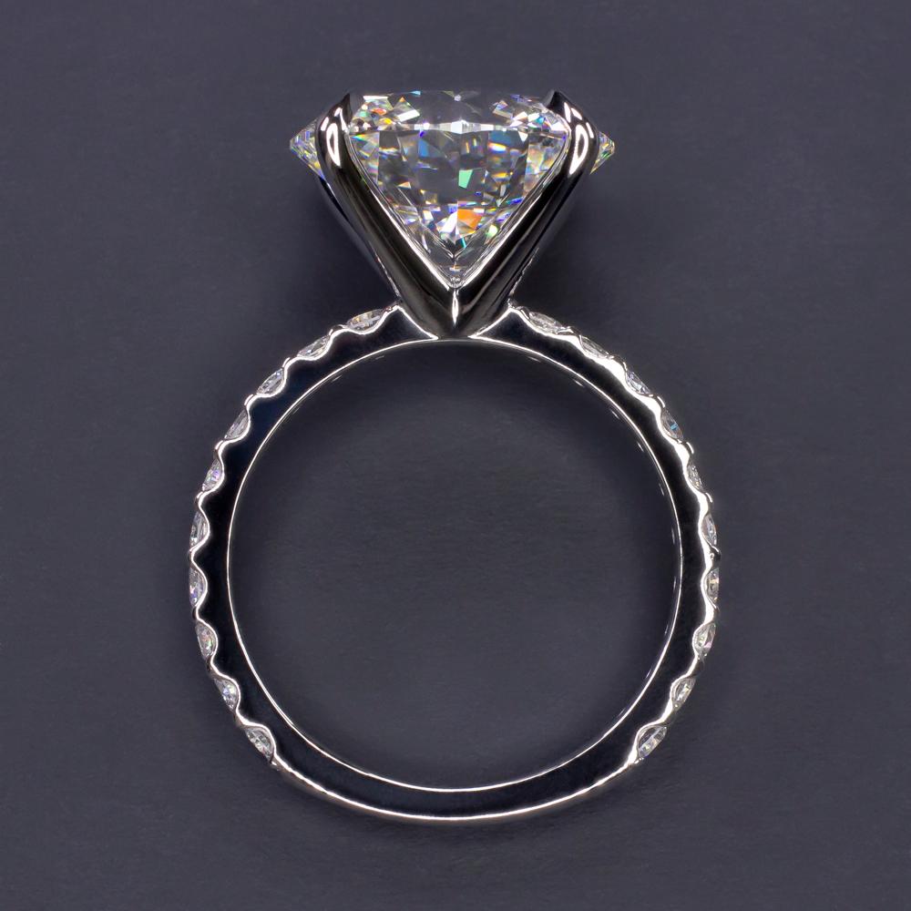 An Incredible Diamond with GIA Certified that weights 8.45 Carat Round Brilliant Cut Diamond Solitaire Engagement Ring 