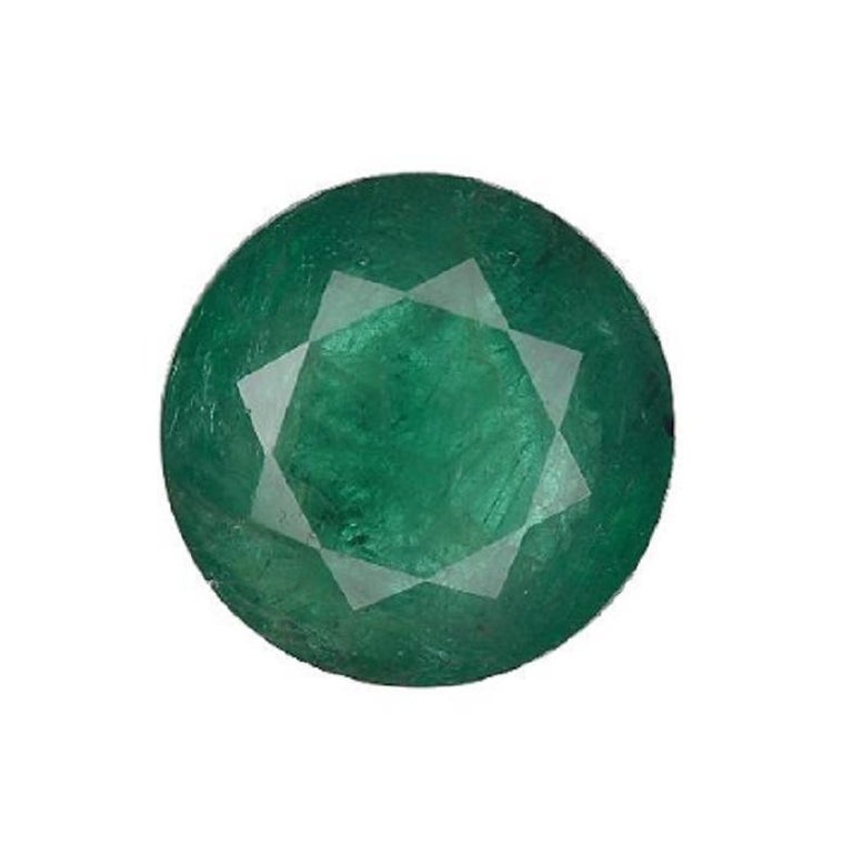 GIA Certified 8.16 Carat Round Shape Emerald For Sale at 1stDibs