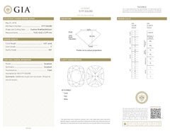 GIA Certified 8.21 Carat Cushion Diamond Studs E/F Color