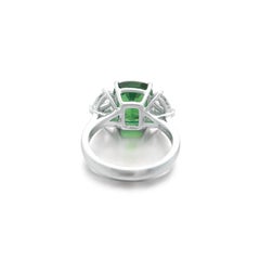 GIA Certified 8.23 Ct. Minor Oil Emerald Diamond Ring