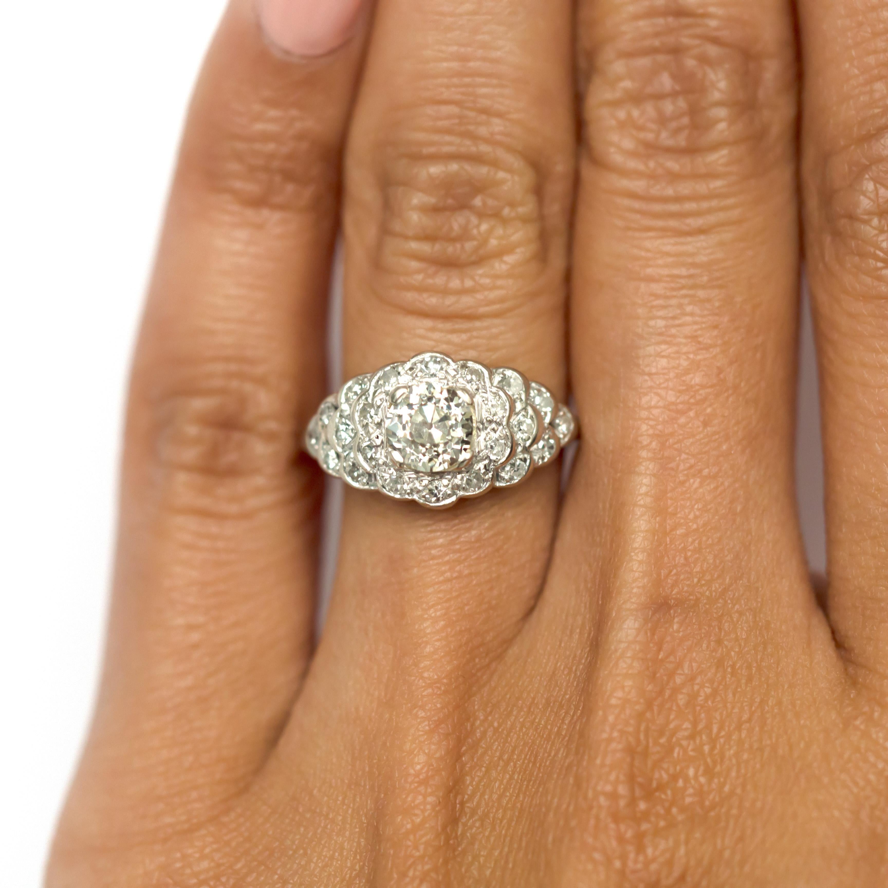 Bague de fiançailles en diamants de 0,83 carat certifiés GIA en vente 1