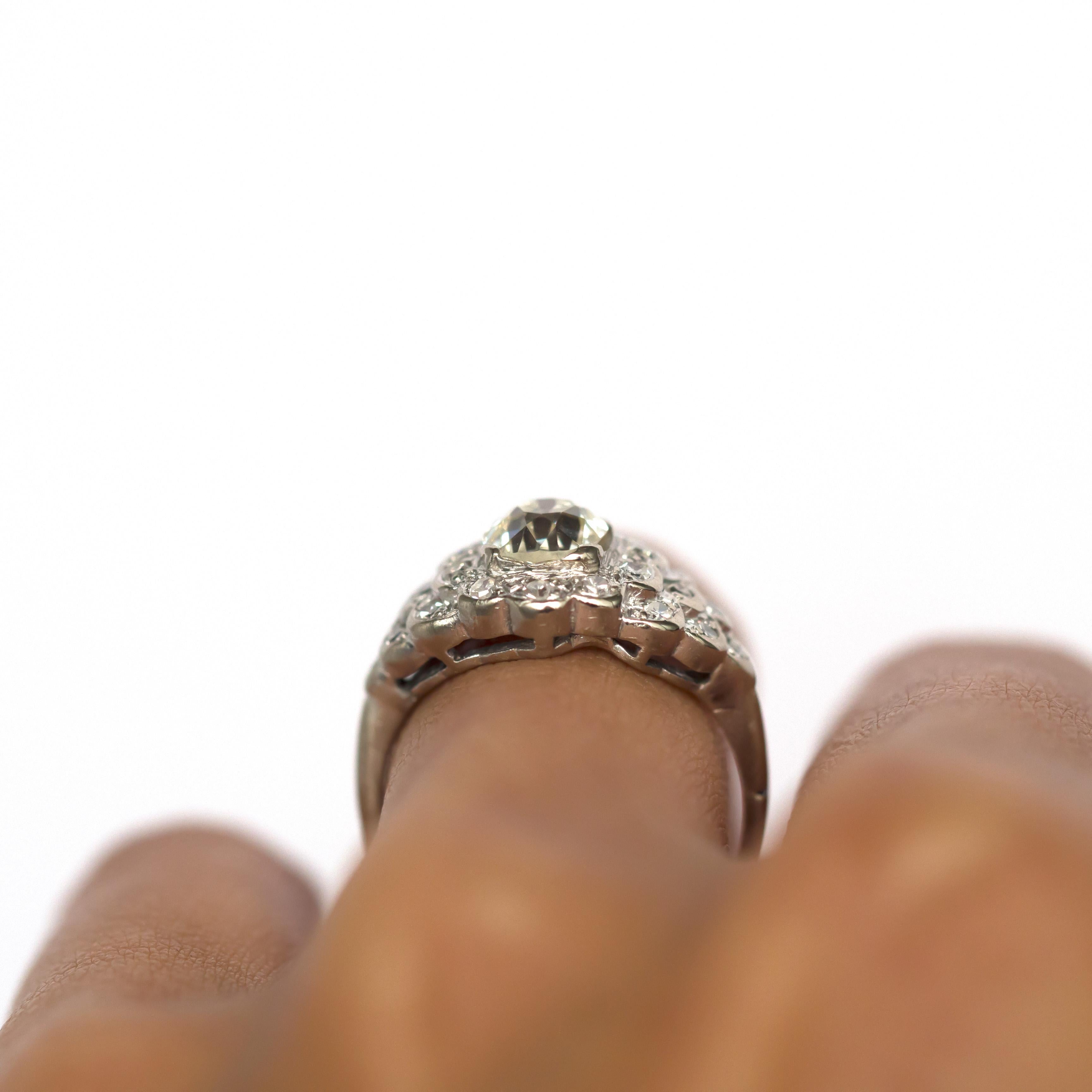Bague de fiançailles en diamants de 0,83 carat certifiés GIA en vente 3