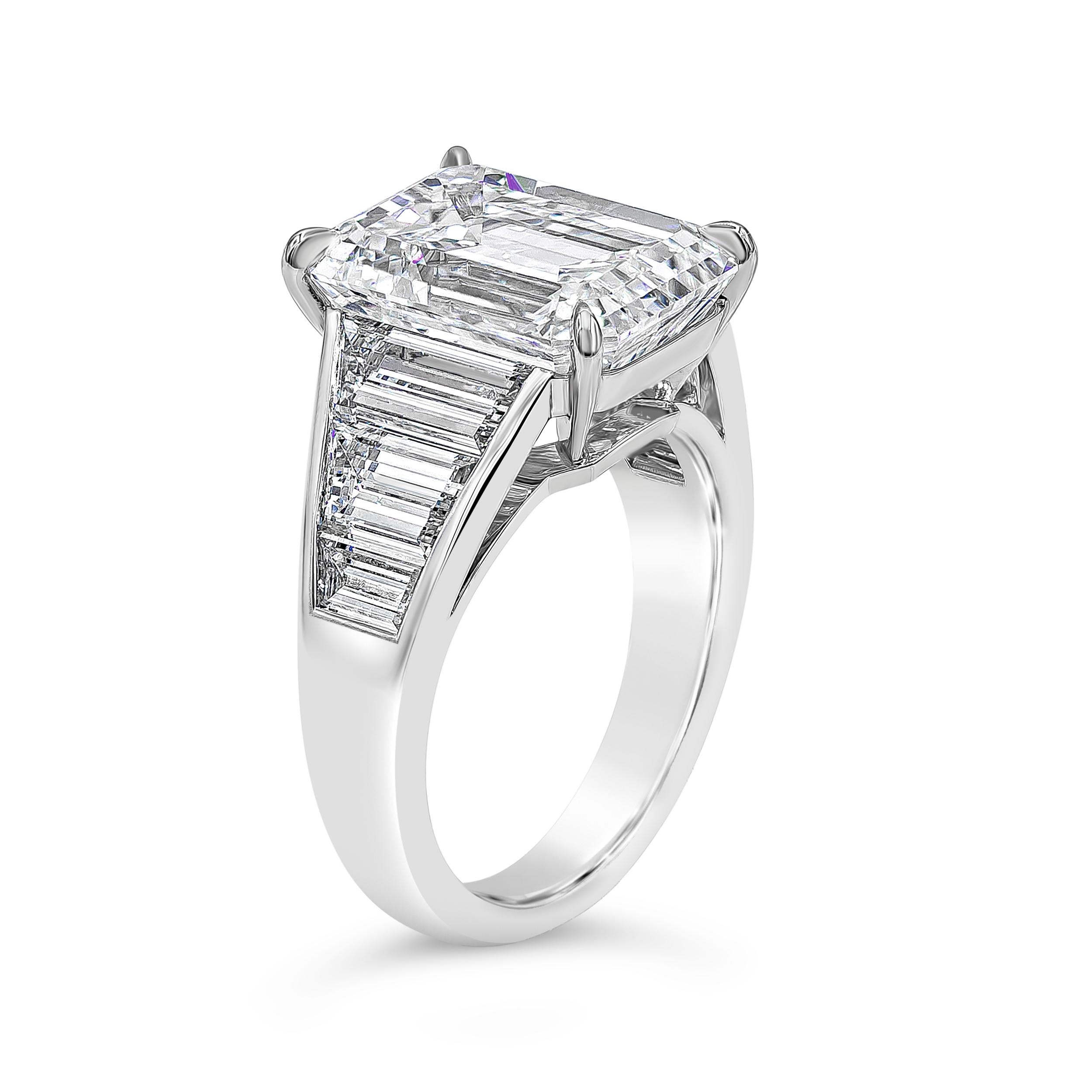 Roman Malakov Verlobungsring, GIA-zertifizierter 8,35 Karat Diamant im Smaragdschliff (Zeitgenössisch) im Angebot