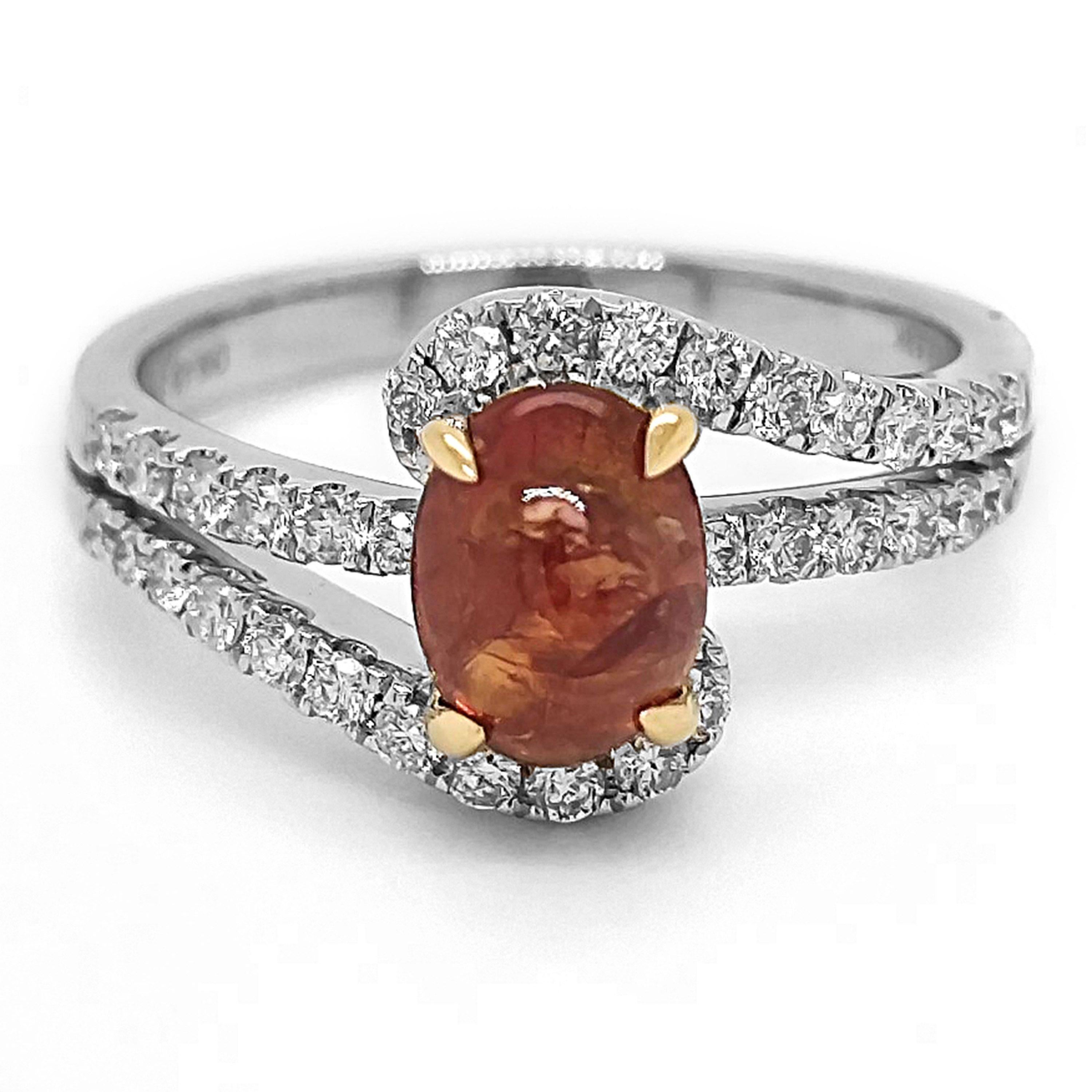 Anillo de oro blanco con zafiro y diamante blanco de 8.35 quilates certificado por el GIA Corte mixto en venta