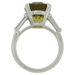 GIA Certified 8.40 Alexandrite Diamond Platinum Ring