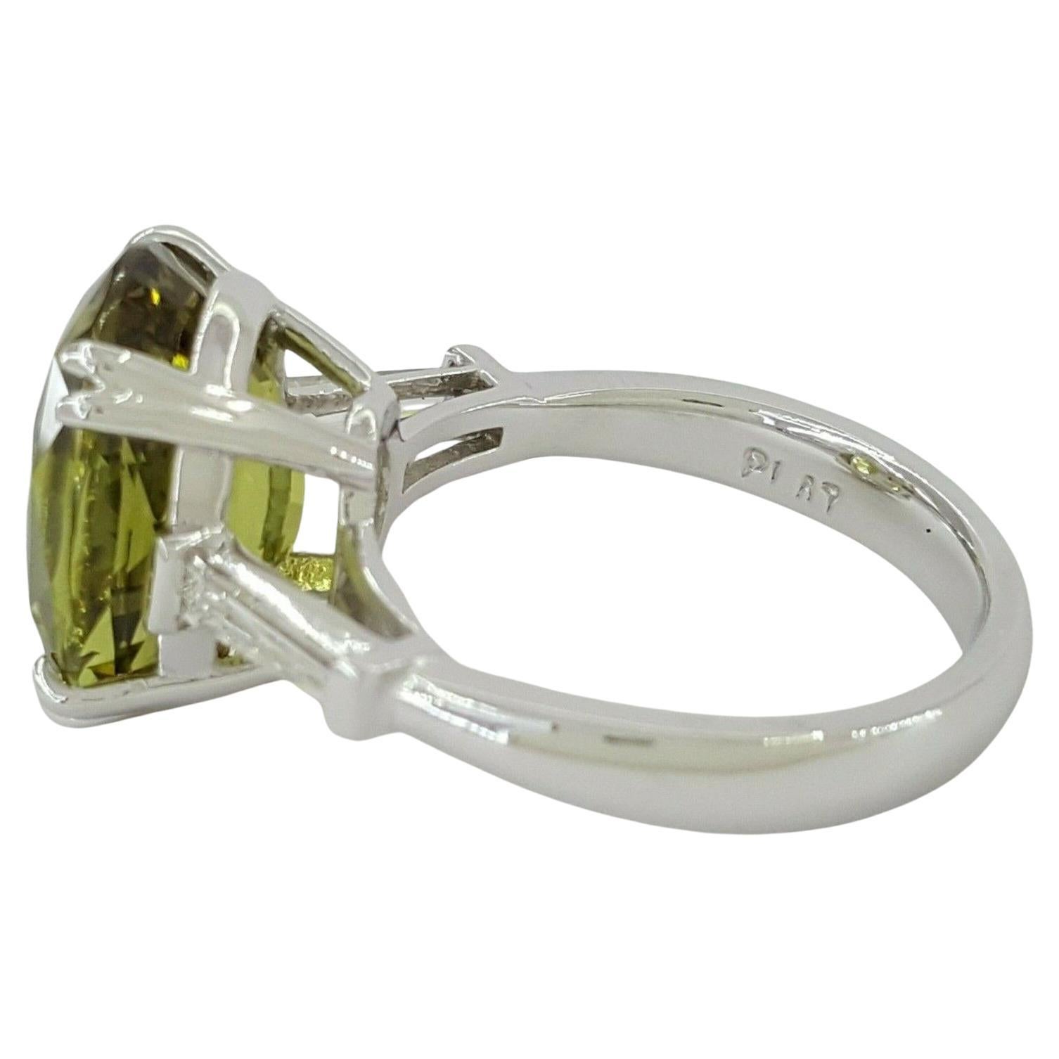 Modern GIA Certified 8.40 Alexandrite Diamond Platinum Ring For Sale