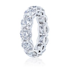 GIA Certified 8.40 Carat '70pt each' Round Brilliant Diamond Eternity Ring Band