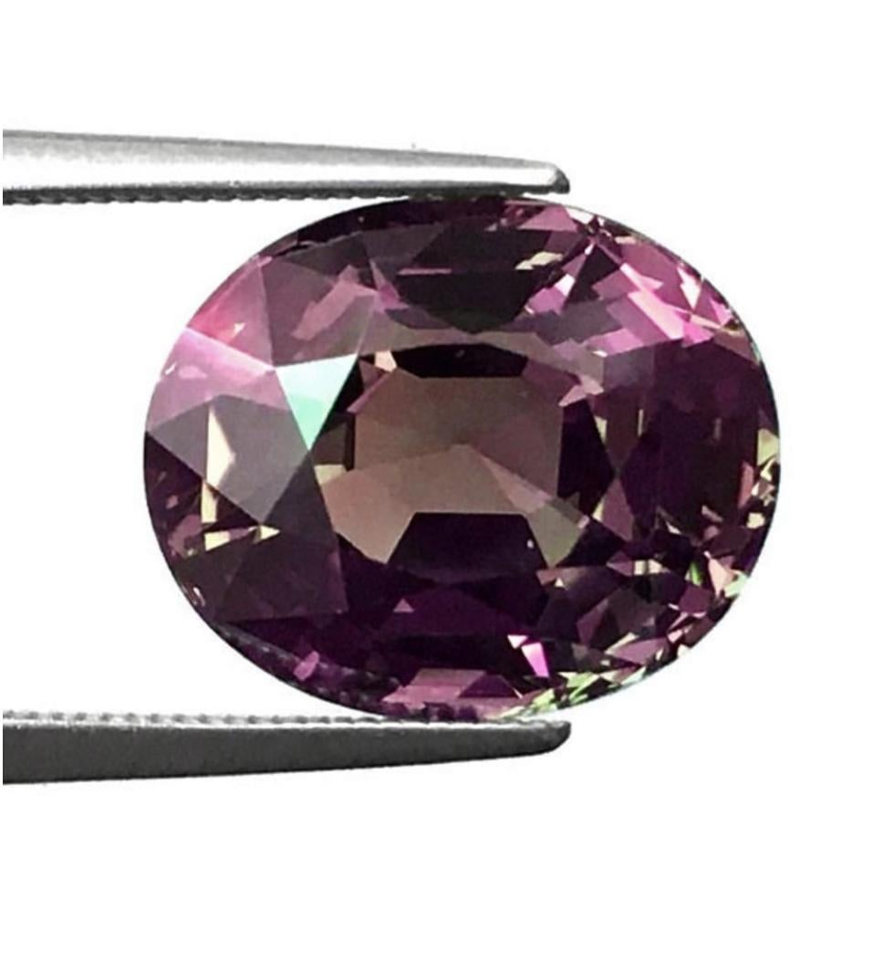 GIA Certified 8.41 Carat Natural Color Change Alexandrite 3