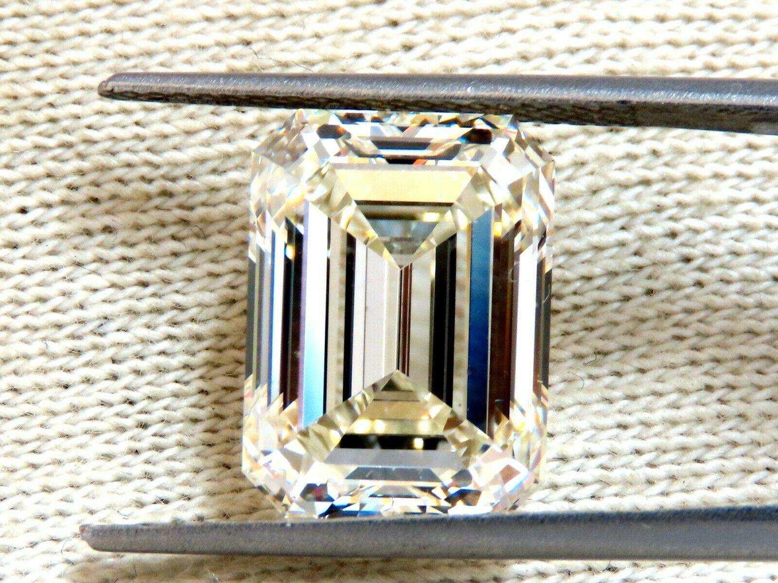 GIA zertifiziert 8::41ct natürlichen Smaragd Schliff Diamant Trapez Ring Platin Prime im Zustand „Neu“ in New York, NY