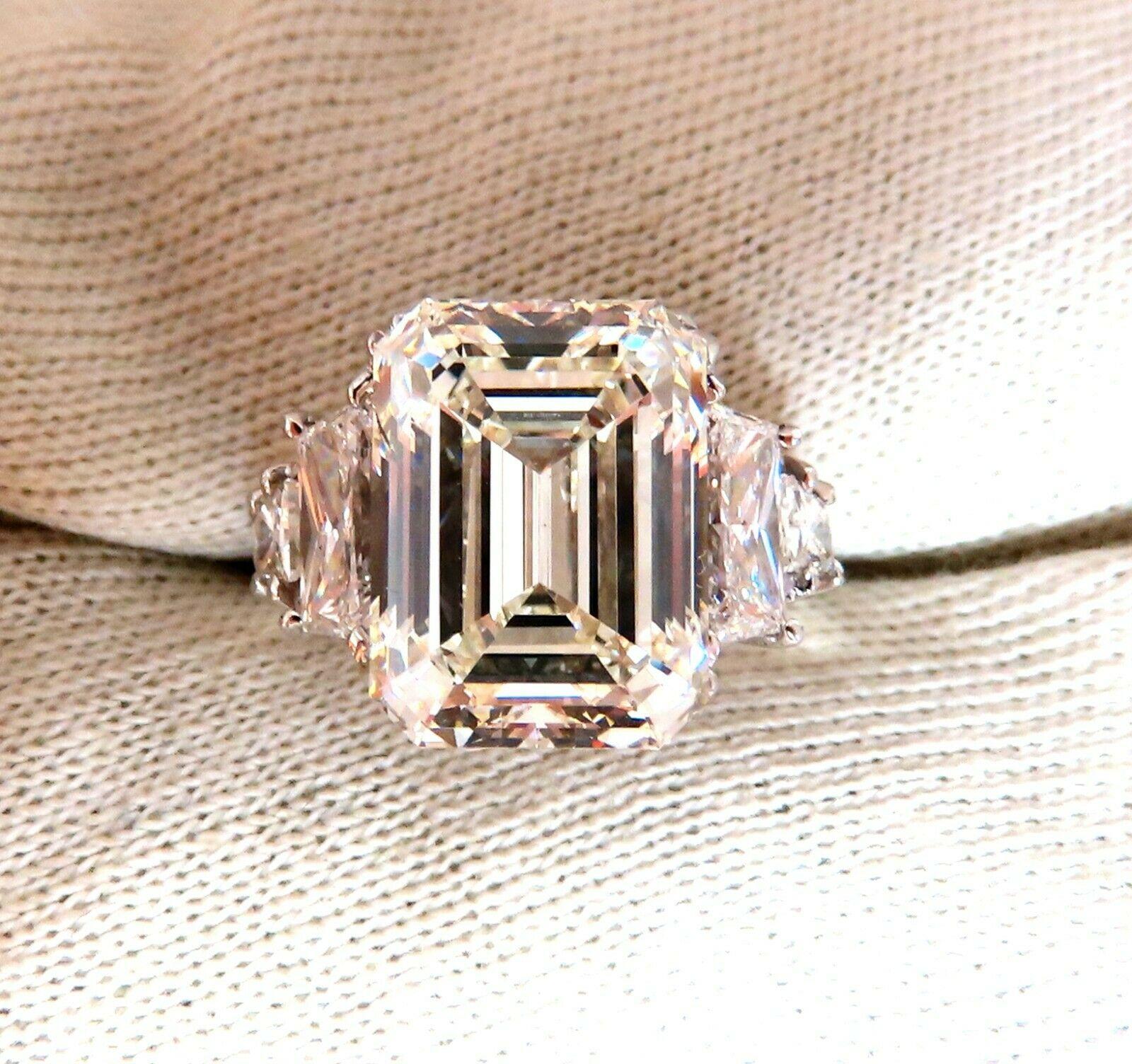 GIA zertifiziert 8::41ct natürlichen Smaragd Schliff Diamant Trapez Ring Platin Prime 2