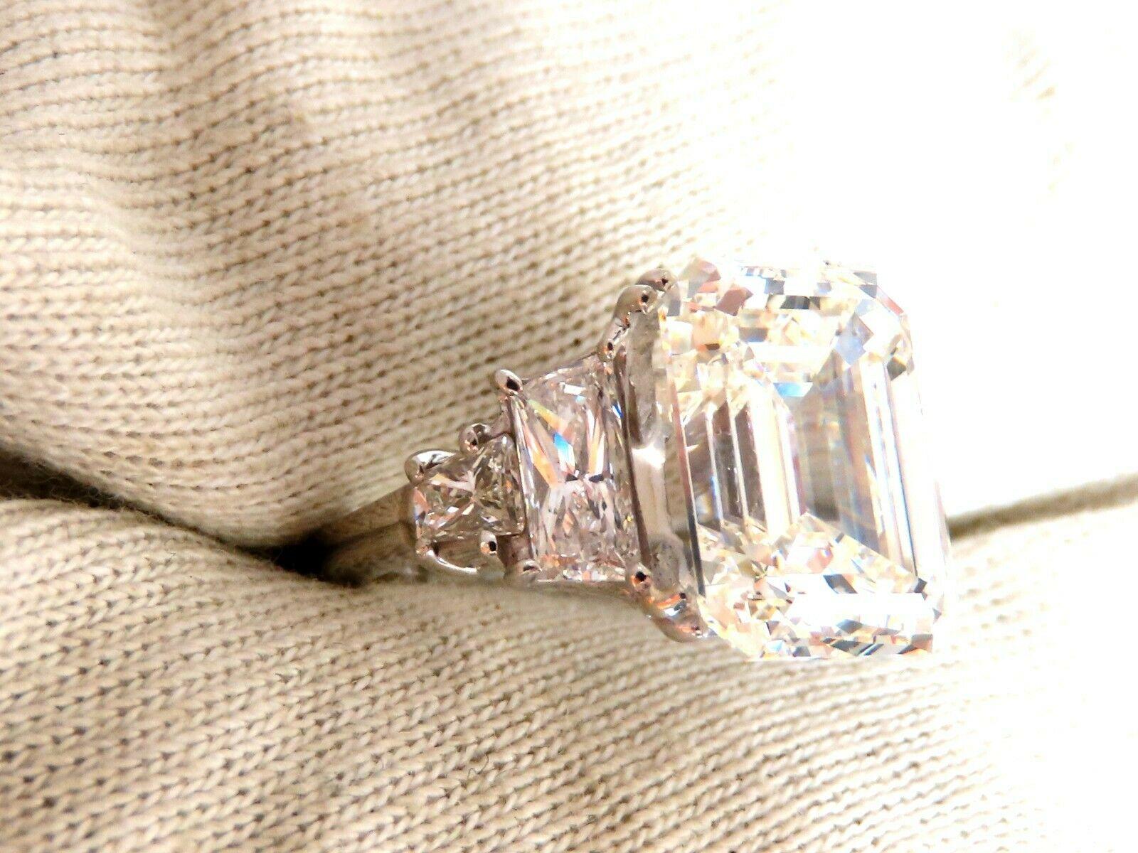 GIA zertifiziert 8::41ct natürlichen Smaragd Schliff Diamant Trapez Ring Platin Prime 3