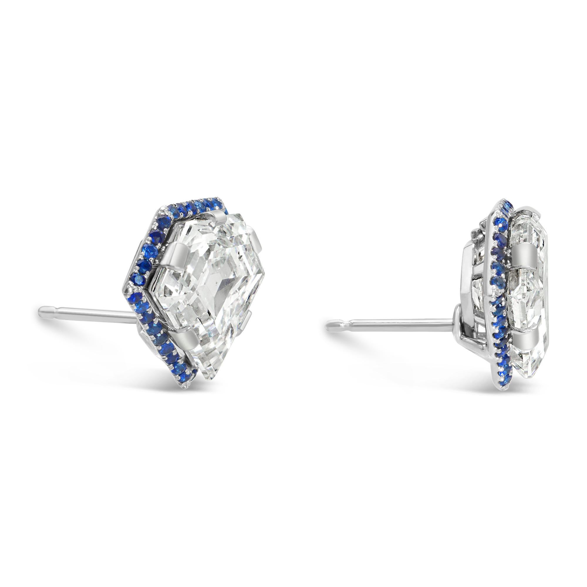 Orecchini a perno a forma di diamante con certificato GIA da 8,42 carati totali in platino In condizioni Nuovo in vendita a New York, NY