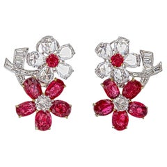 GIA Certified 8.43 Carat No Heat Burma Pigeon Blood Ruby in 18 Karat White Gold