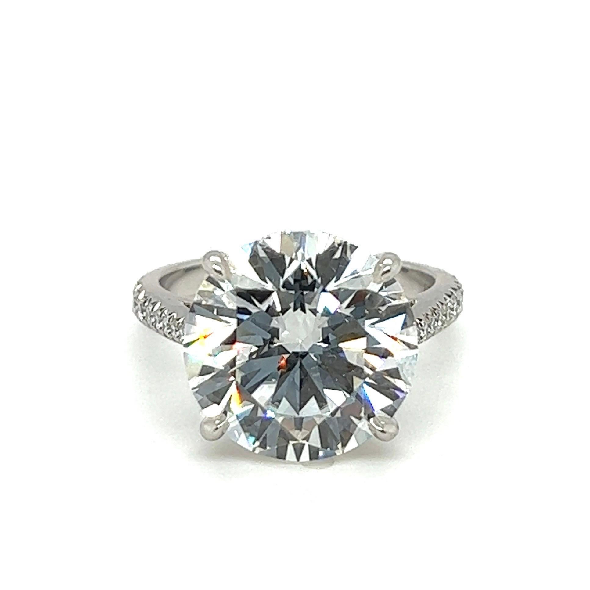 Brilliant Cut GIA Certified 8.45 Carat Brilliant-Cut Diamond Solitaire Engagement Ring For Sale