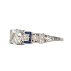 GIA Certified .85 Carat Diamond Platinum Engagement Ring