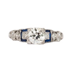 GIA Certified .85 Carat Diamond Platinum Engagement Ring