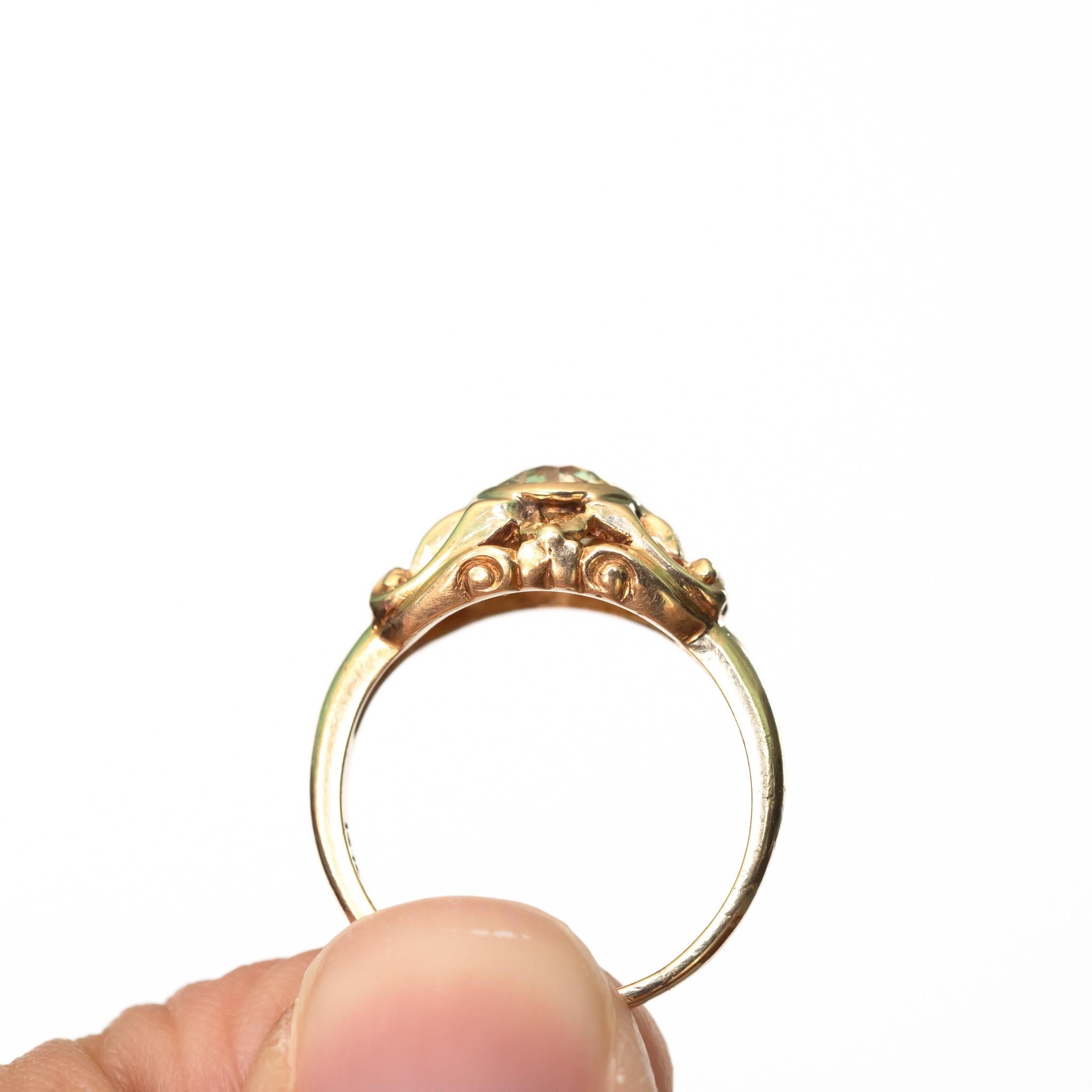Women's or Men's GIA Certified .85 Carat Diamond Yellow Gold Engagement Ring