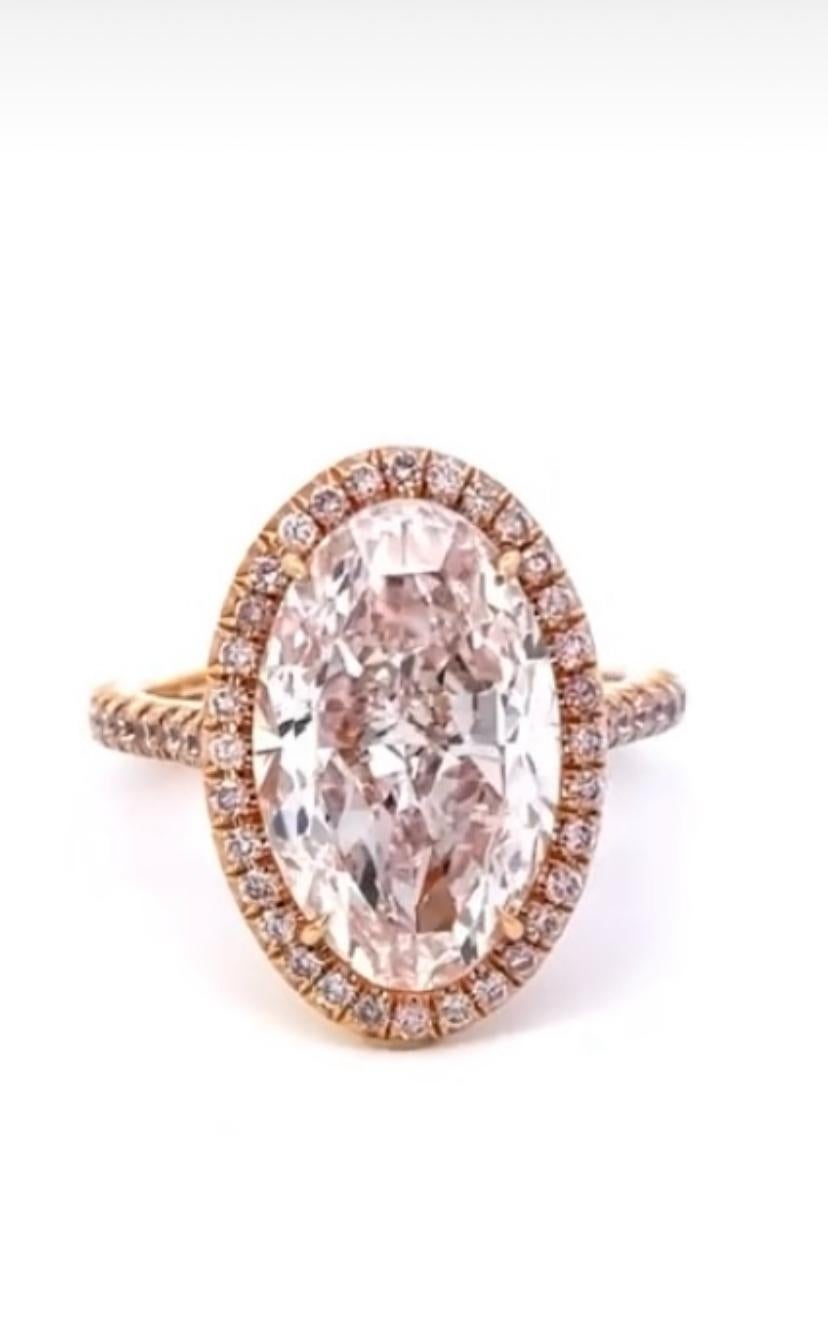 Bague en or 18 carats certifiée GIA 8,50 carats D/VVS1 Diamant de forme ovale en vente 1