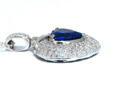 GIA Certified 8.50 Carat Natural Heart Tanzanite Diamond Necklace 14 Karat Prime