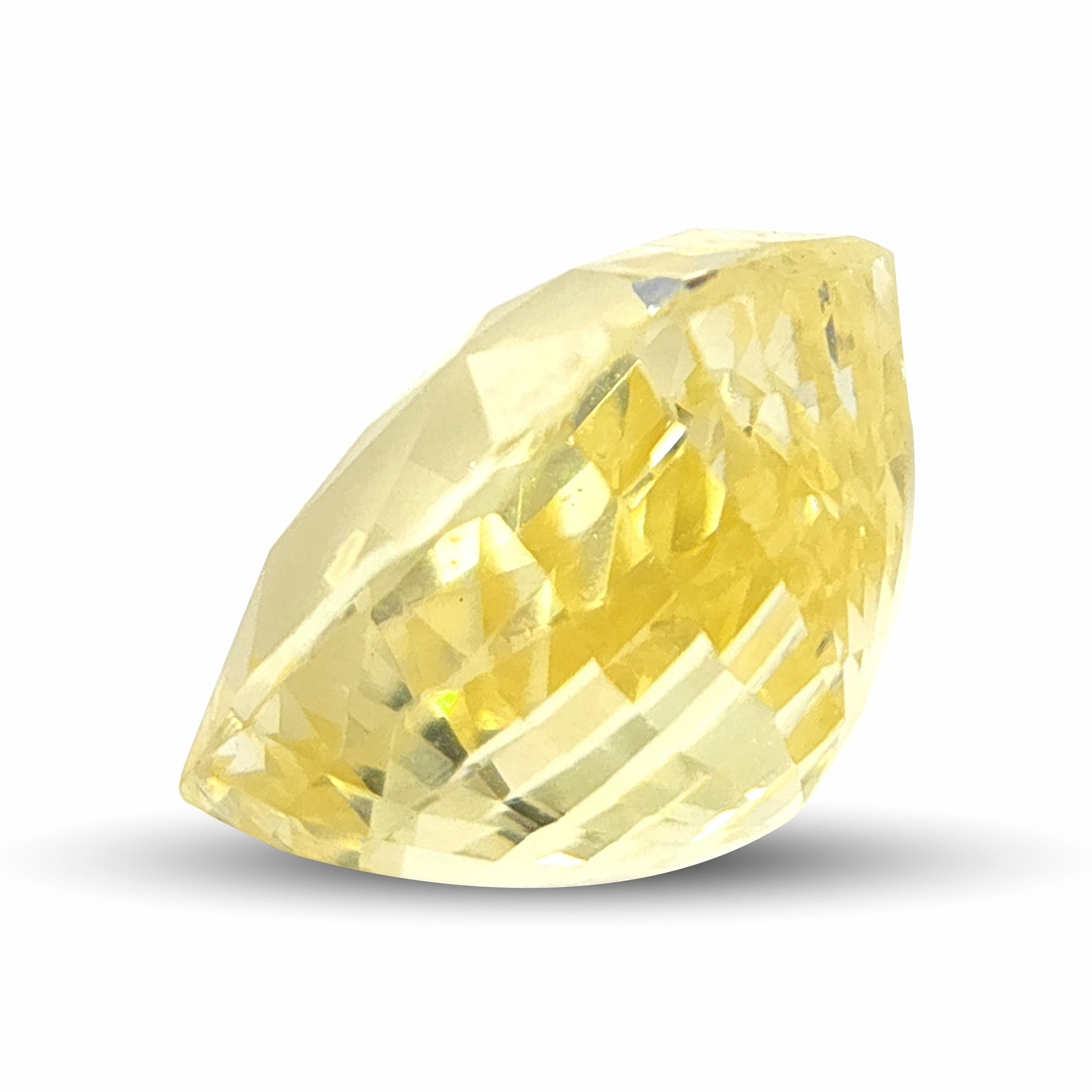 GIA Certified 8.55 Carats Unheated Yellow Sapphire  In New Condition For Sale In Los Angeles, CA