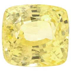 GIA Certified 8.55 Carats Unheated Yellow Sapphire 