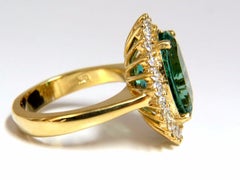 GIA Certified 8.60ct natural green emerald diamonds ring 18kt "F1" Halo Prime*