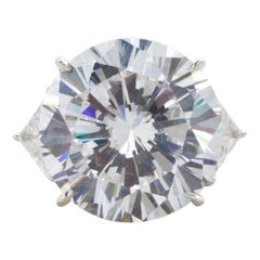 GIA Certified 6.17 Carat Round Brilliant Cut Diamond Ring