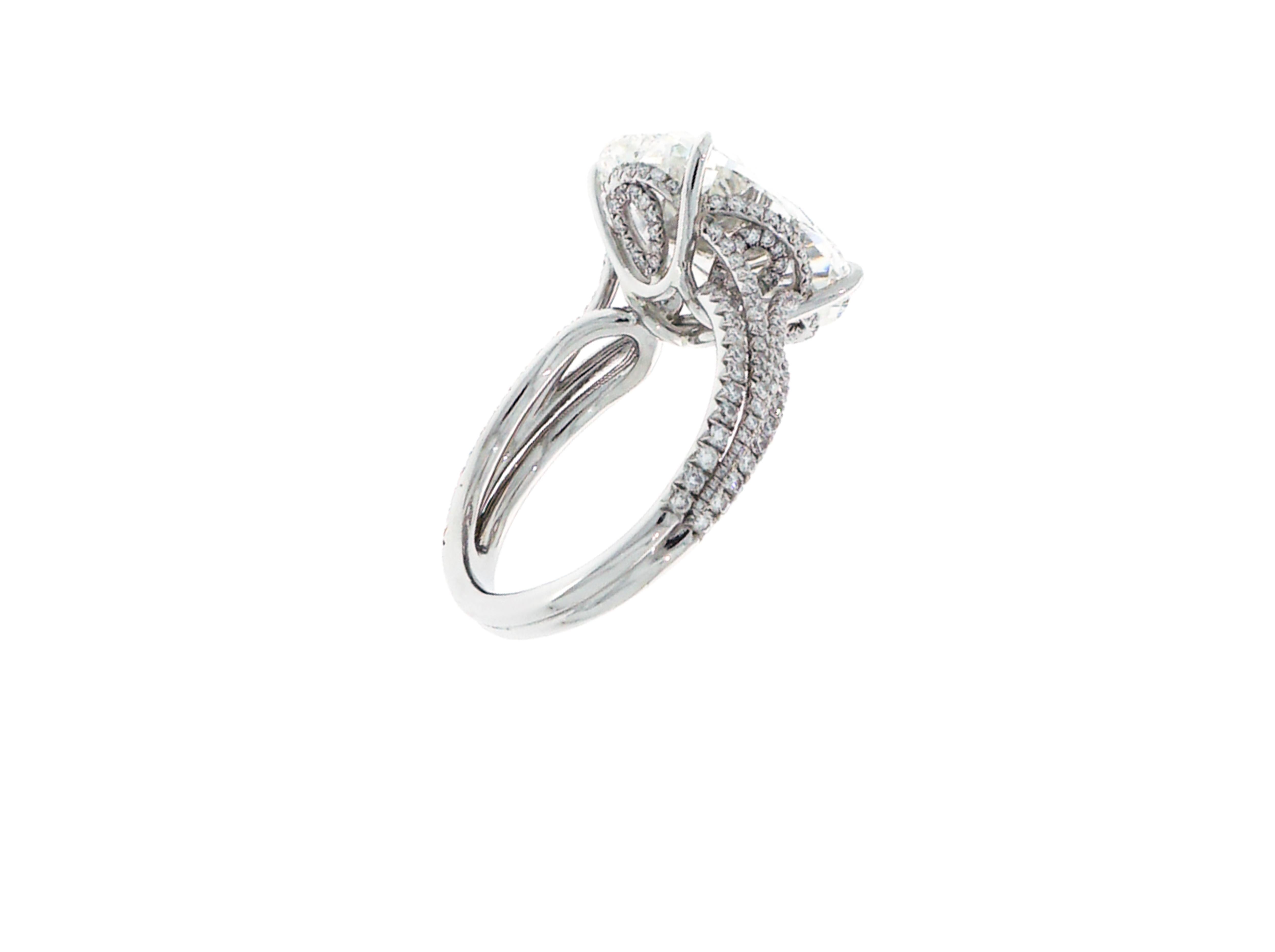 Romantic GIA Certified 8.76 Carat Oval Kwiat Diamond Platinum Engagement Ring