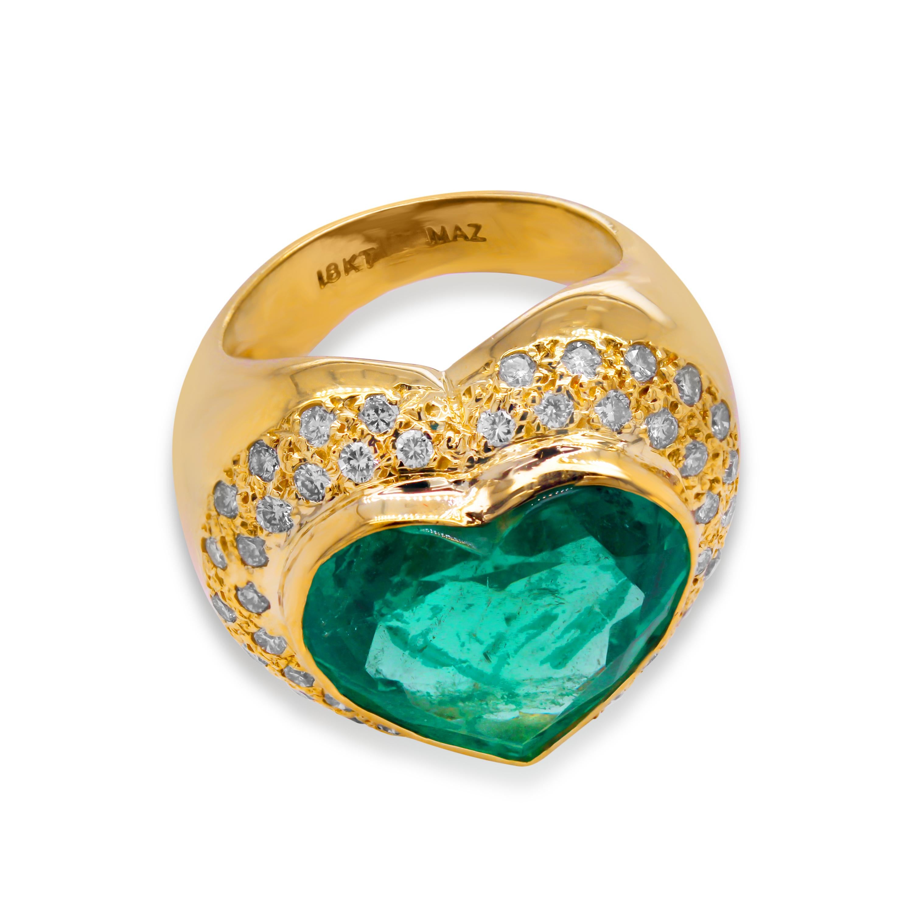 heart shaped emerald