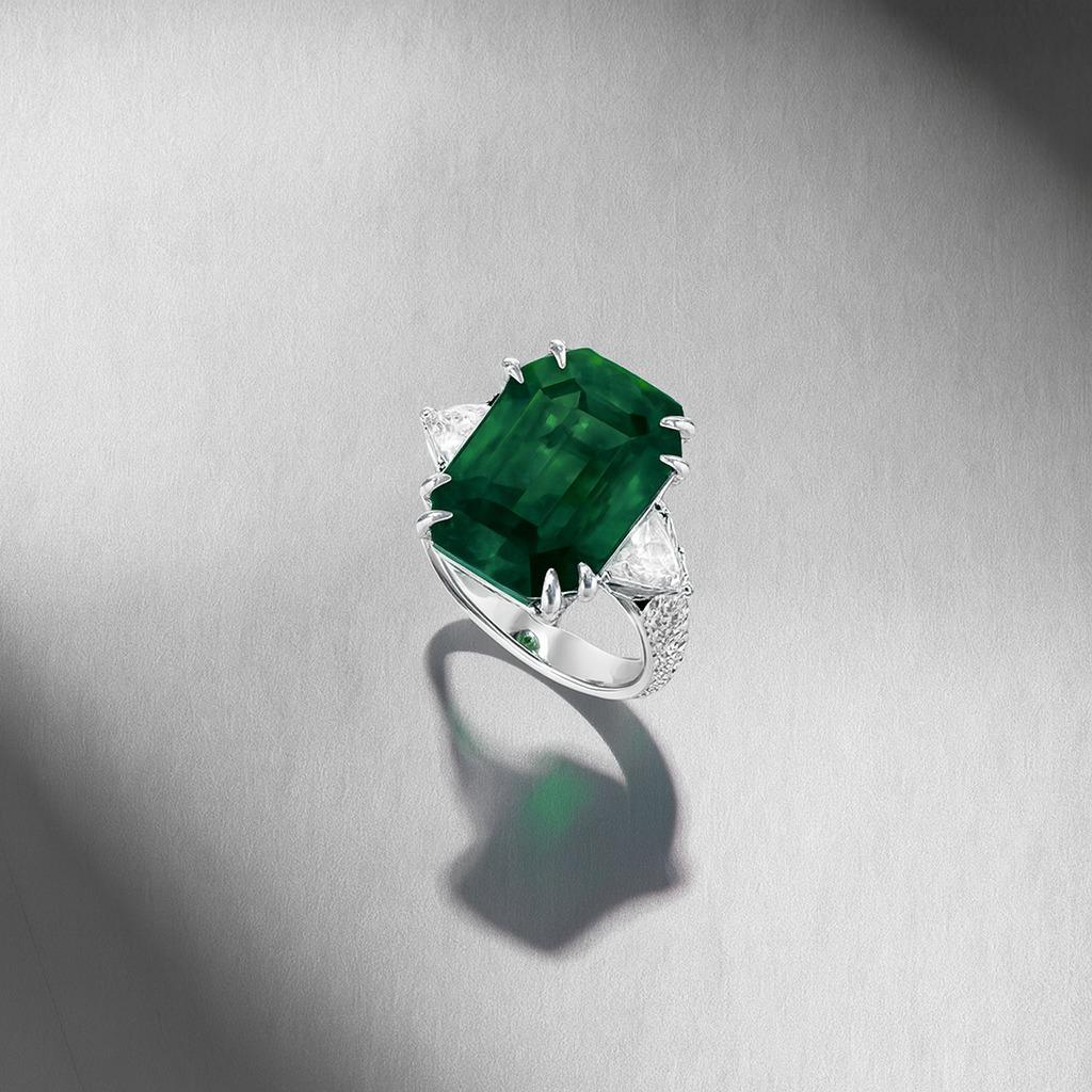 Anillo de diamante esmeralda de grado de inversión de 8,84 quilates SIN ACEITE certificado por GIA Corte esmeralda en venta