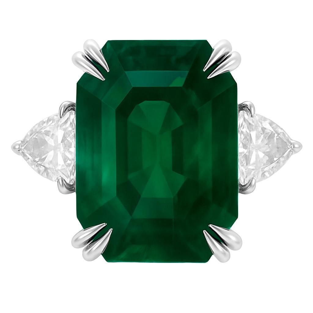 Anillo de diamante esmeralda de grado de inversión de 8,84 quilates SIN ACEITE certificado por GIA en Nuevo estado para la venta en Chicago, IL