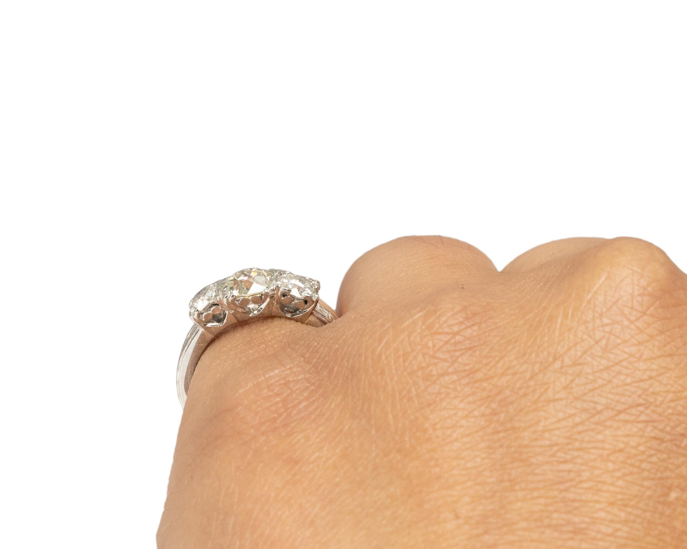 Anello di fidanzamento in oro bianco 18 carati certificato Gia da .89 carati in vendita 1