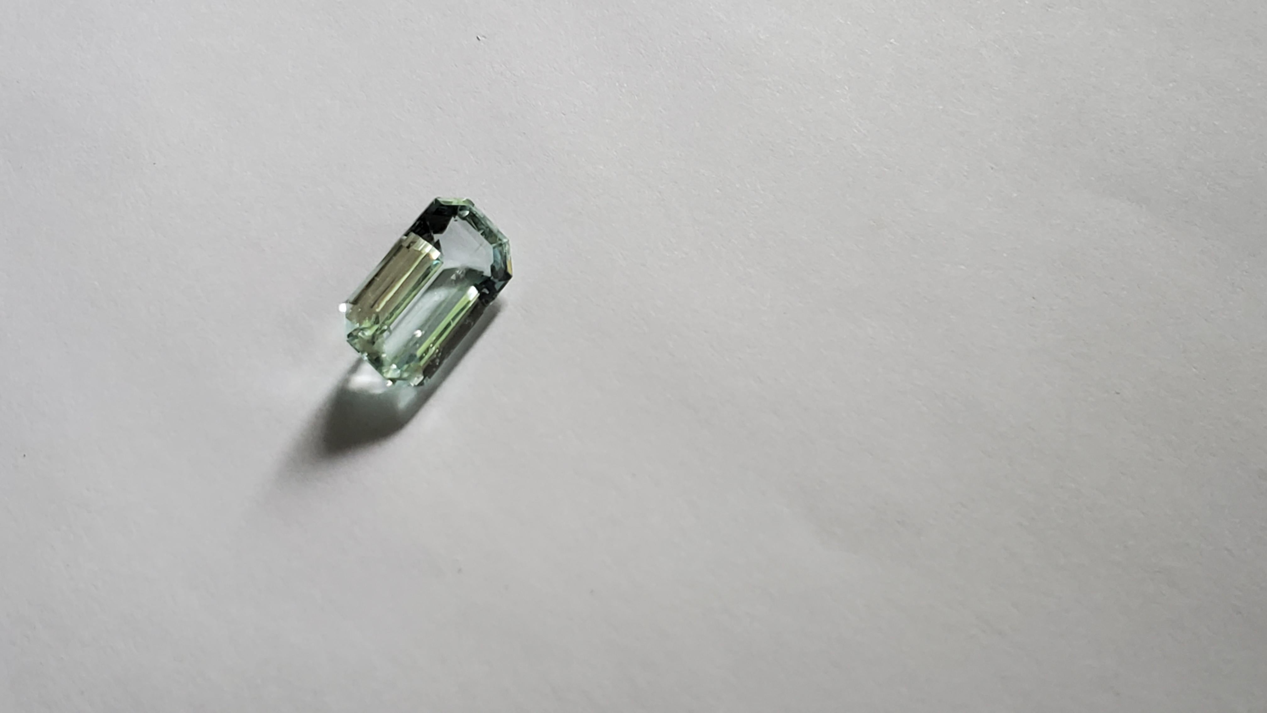 GIA Certified 8.96ct Octagonal  Blue Aquamarine In New Condition In Lanham, MD