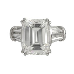 GIA Certified 8.97 Carat G/VS2 Emerald Cut Diamond Ring 'Platinum'