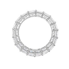 GIA Certified 9 Carat Emerald Cut Eternity Band Ring & Matching 22 Carat Tennis
