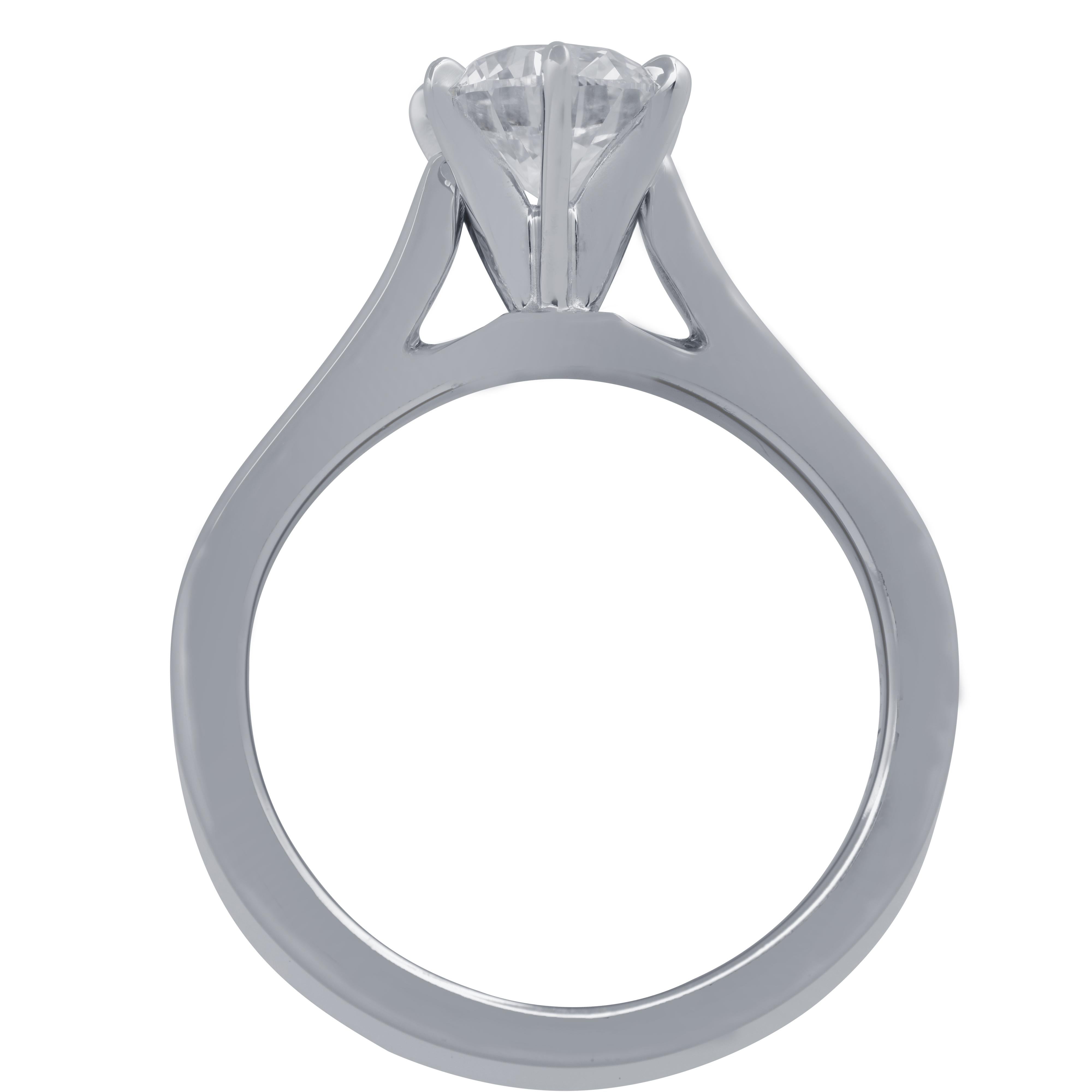 Modern GIA Certified .90 Carat Diamond Engagement Ring