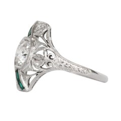 GIA Certified .90 Carat Diamond Platinum Engagement Ring