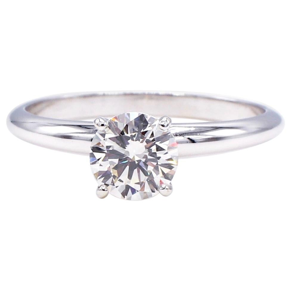 GIA Certified .90 Carat Round I IF Diamond Solitaire Engagement Ring