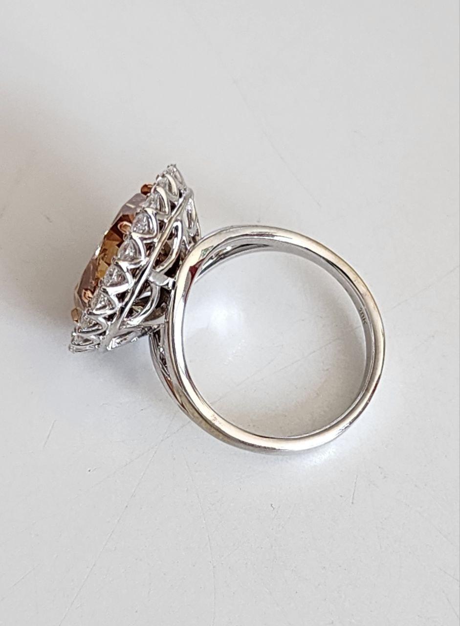 Contemporary Gia Certified 9.02 Carat Diamond cocktail Ring For Sale