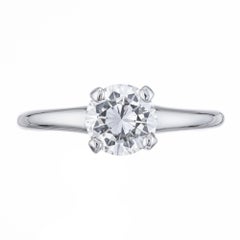 GIA Certified .91 Carat Diamond Solitaire Engagement Ring
