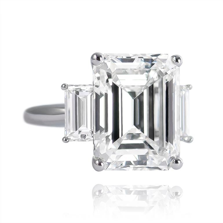 3.5 carat emerald cut diamond ring