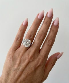GIA Certified 9.14 Carat Old Mine Brilliant Diamond Ring