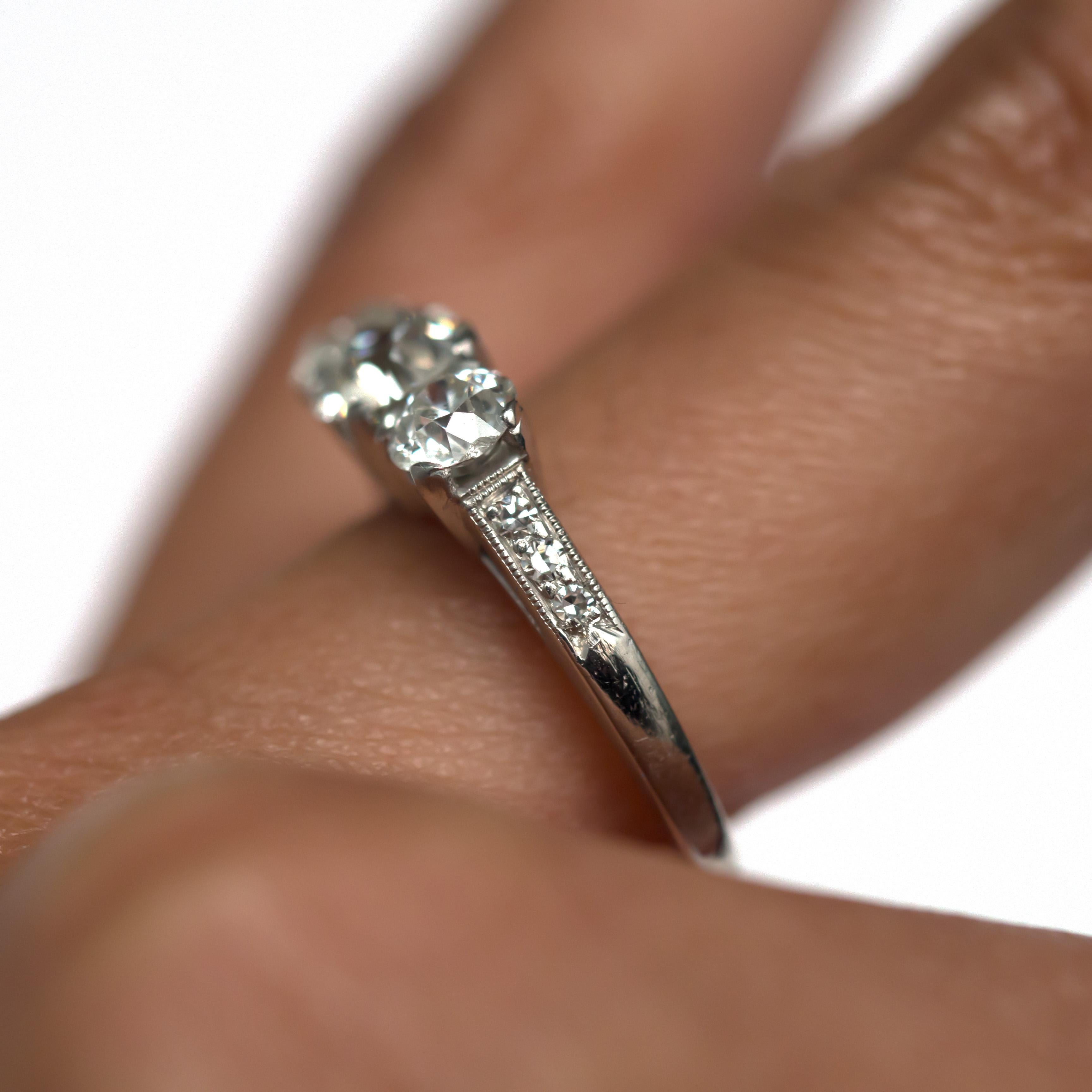 Women's or Men's GIA Certified .92 Carat Diamond Platinum Engagement Ring For Sale