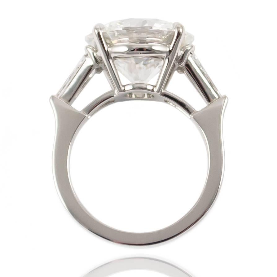  GIA Certified 9.30 Carat E SI1 J. Birnbach Round Brilliant Diamond Ring In New Condition In New York, NY