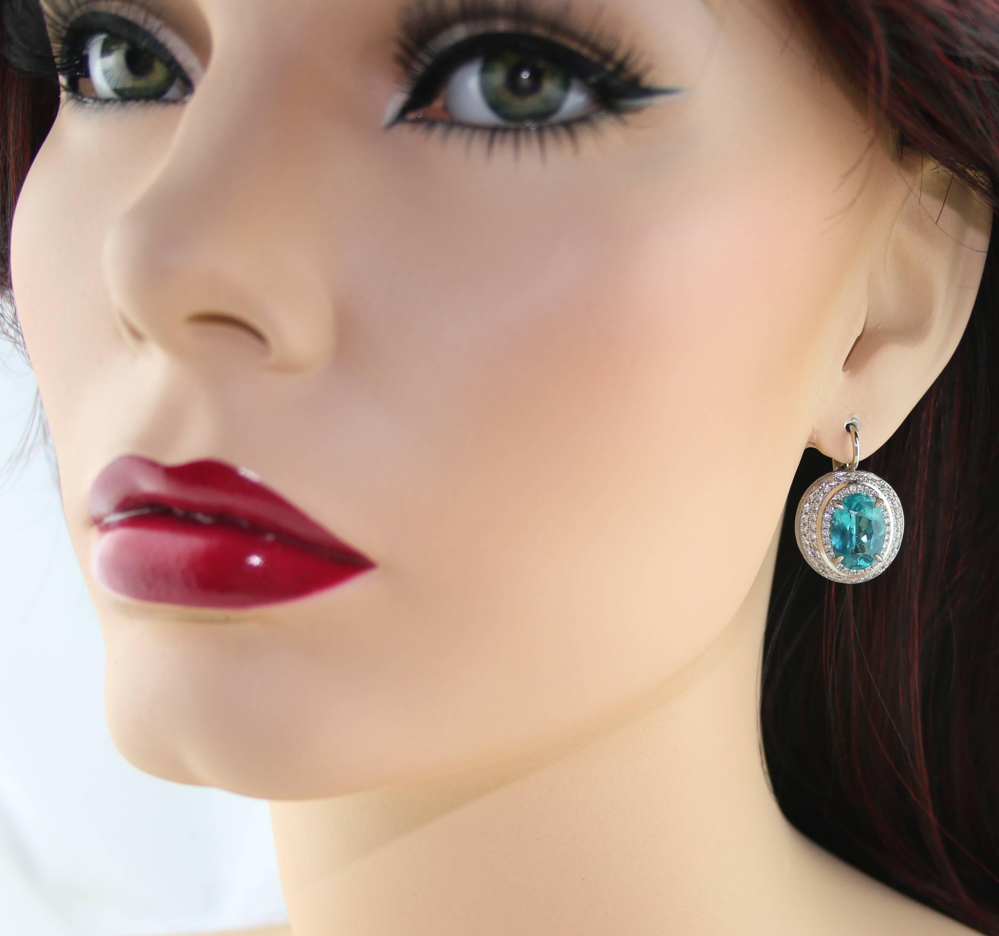greenish blue earrings