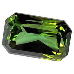 GIA Certified 9.33 Carat Yellow Green Octagonal Tourmaline