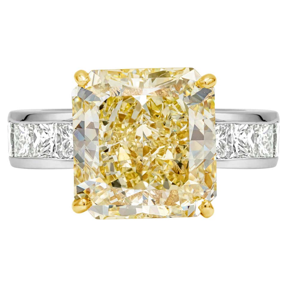 GIA Certified 3.52 Carat Yellow Radiant Cut Diamond For Sale at 1stDibs