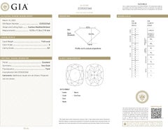 GIA-zertifizierter 9.40-Karat-Diamant-Verlobungsring im Kissenschliff